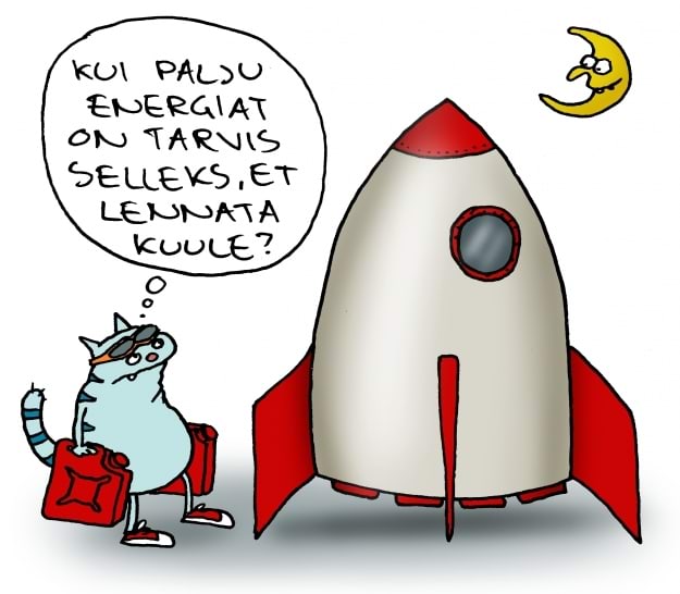 Kass küsib, kui palju energiat on vaja, et lennata kuule