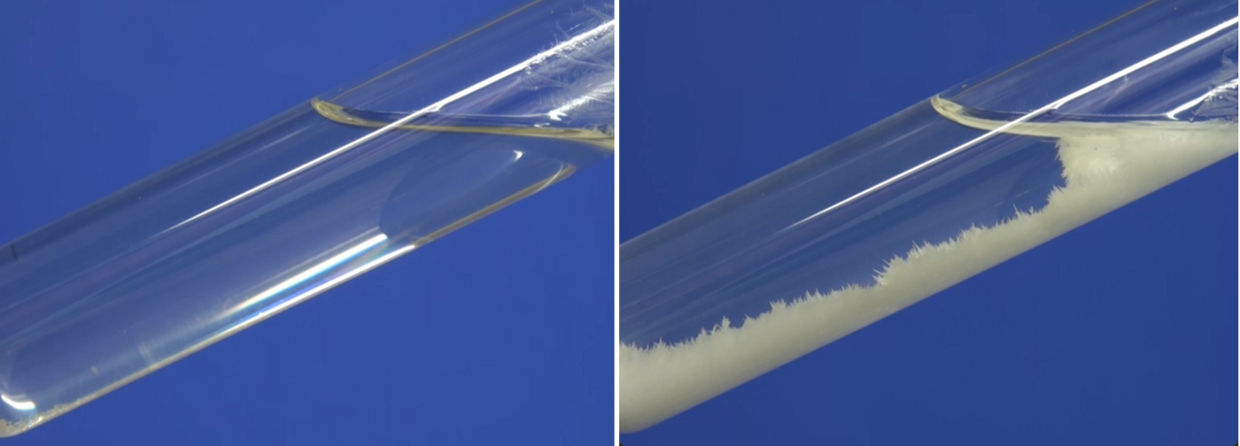 Kuuma lahuse jahtumisel tekib sade