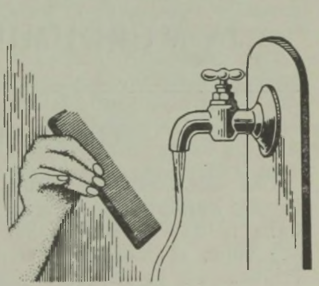 Elektriseeritud kammi lähendamisel kaldub veejuga kõrvale