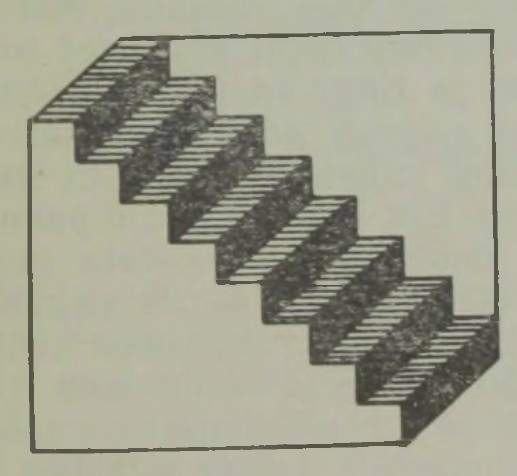 Mida te siin näete: treppi, trepialust või kokkuvolditud pabeririba?