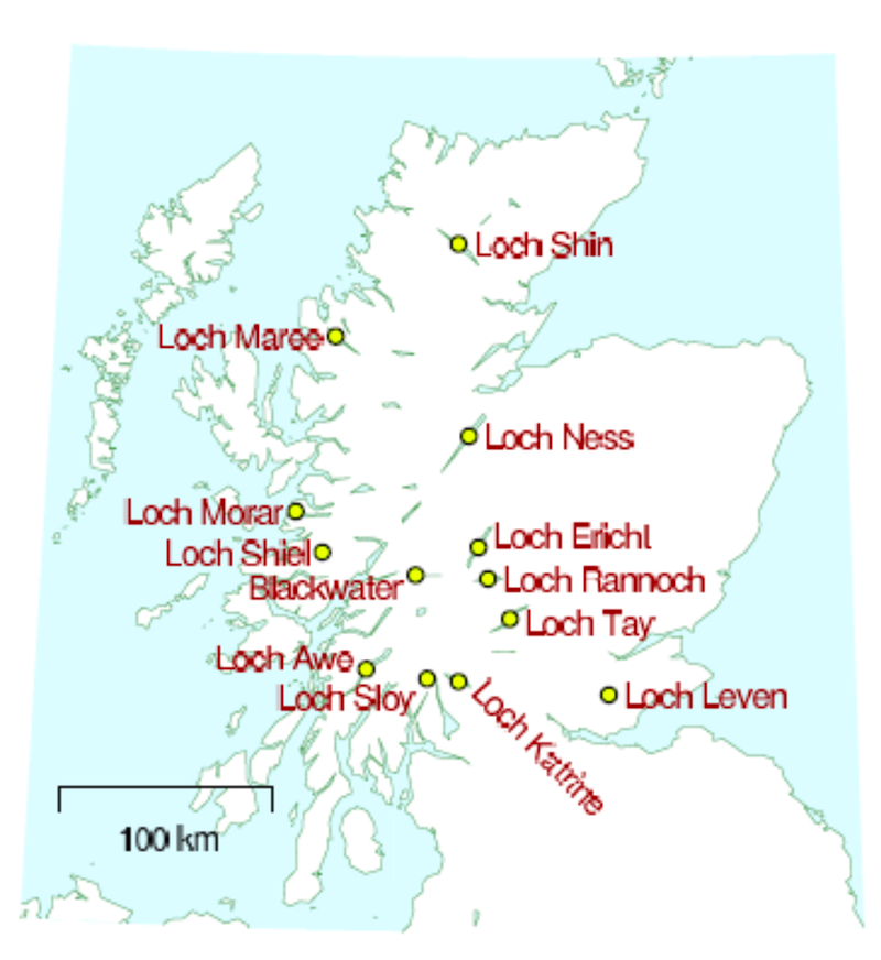 Šhotimaal asuvad järved, kuhu oleks võimalik rajada veel pumpelektriajaamasid