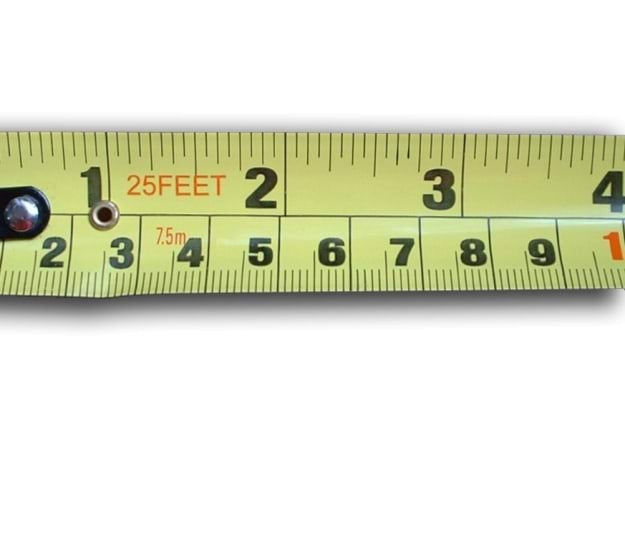 Mõõdulint tollide ja sentimeetritega