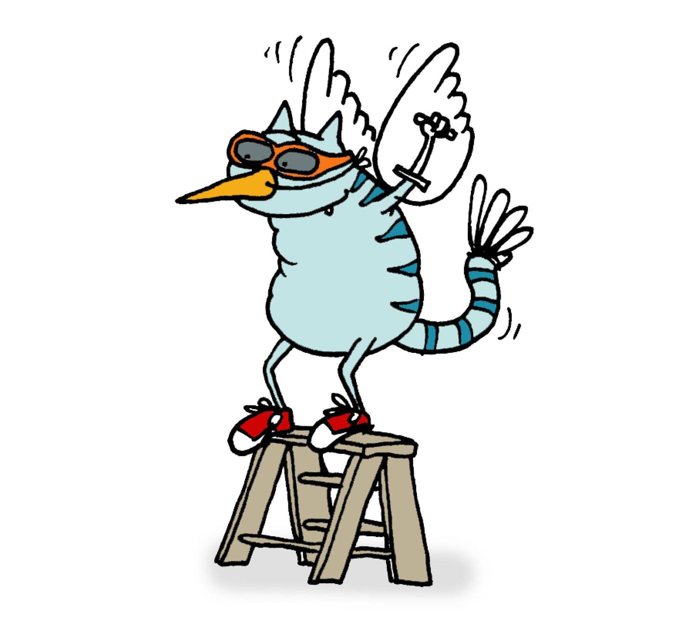 Kass katsetab lendamist