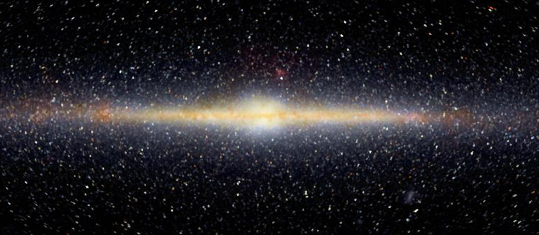 COBE (Cosmic Background Explorer, NASA) satelliidi abil saadud pilt Linnuteest