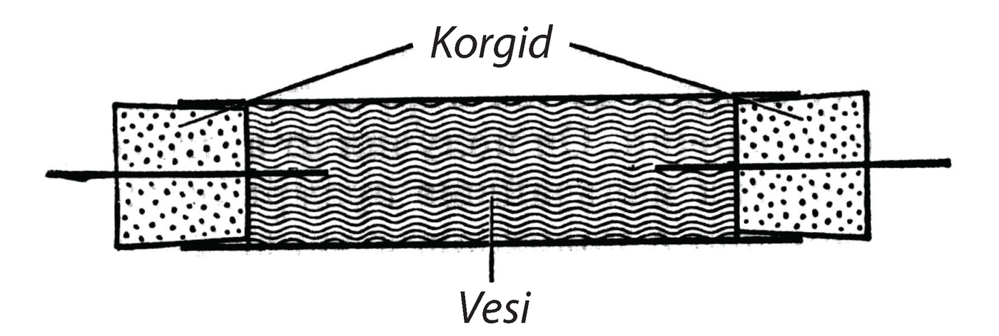 Joonis 27. Nicholsoni ja Carlisle’ elektrolüüsikatse skeem.