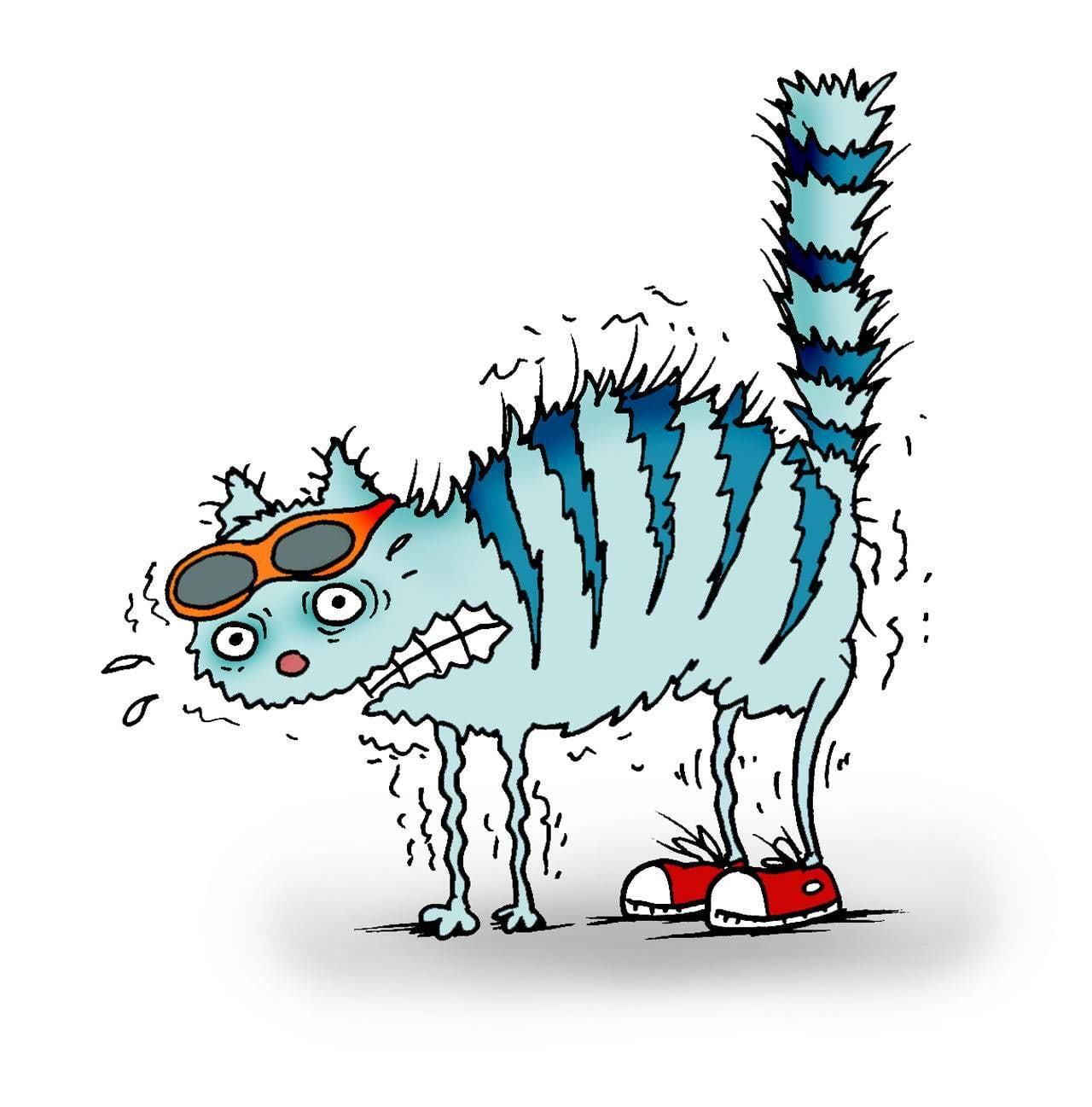 Kassil on külm ... või ta lihtsalt lainetab