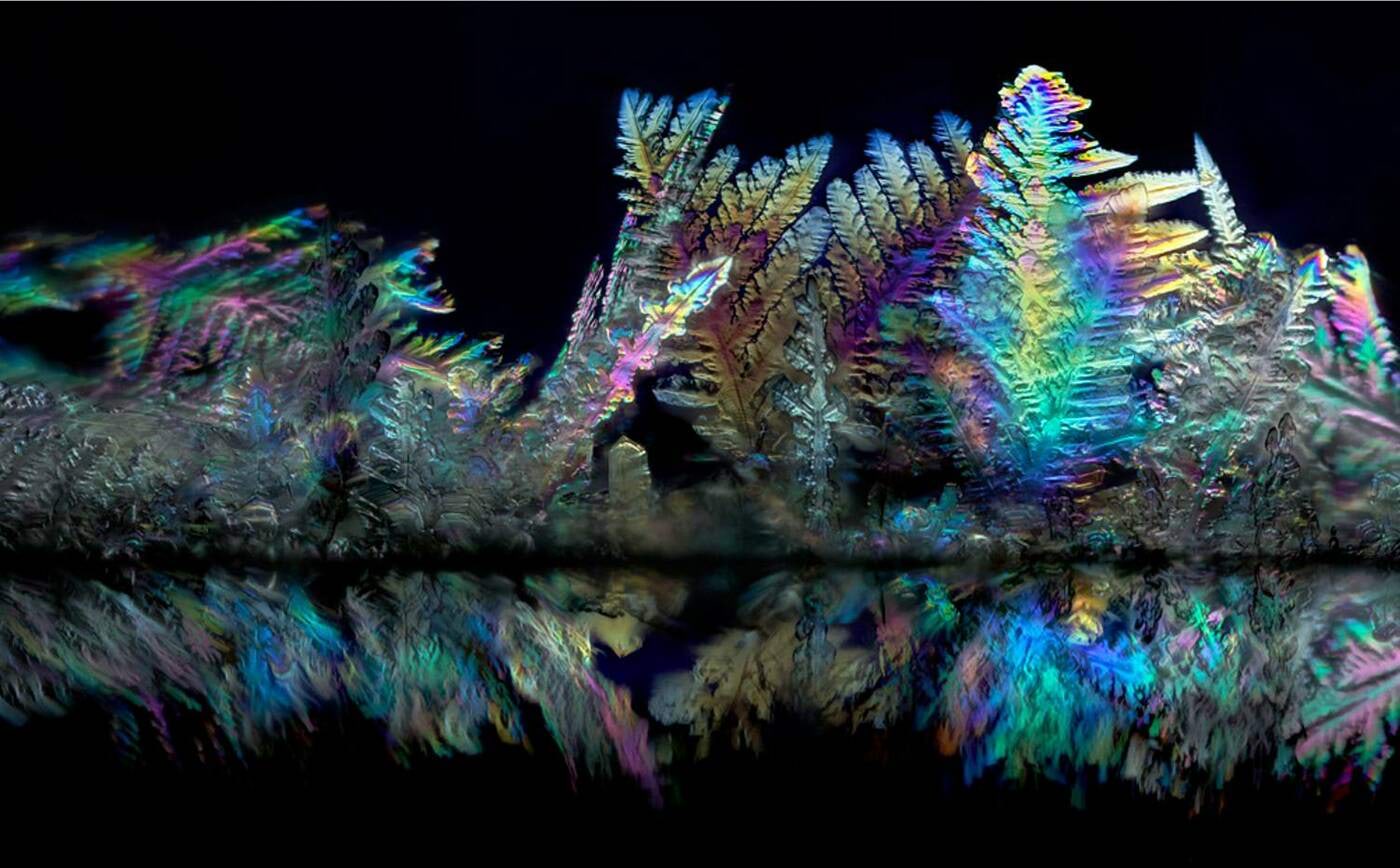 Naftaleeni kristallid polarisaatorite vahel