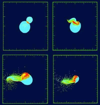 Maa ja Theia kokkupõrge, arvutisimulatsioon